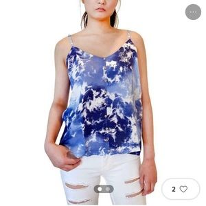Hippie Rose Blue Tie Dye Swing Tank